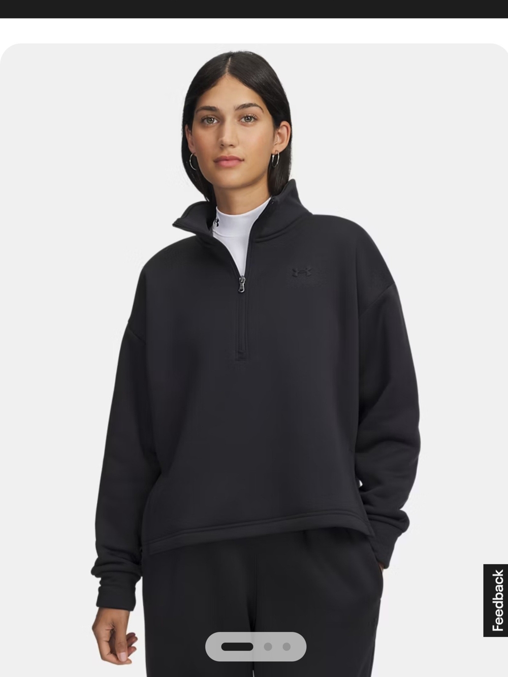 Under Armour Black Quarter-Zip Pullover Sweater